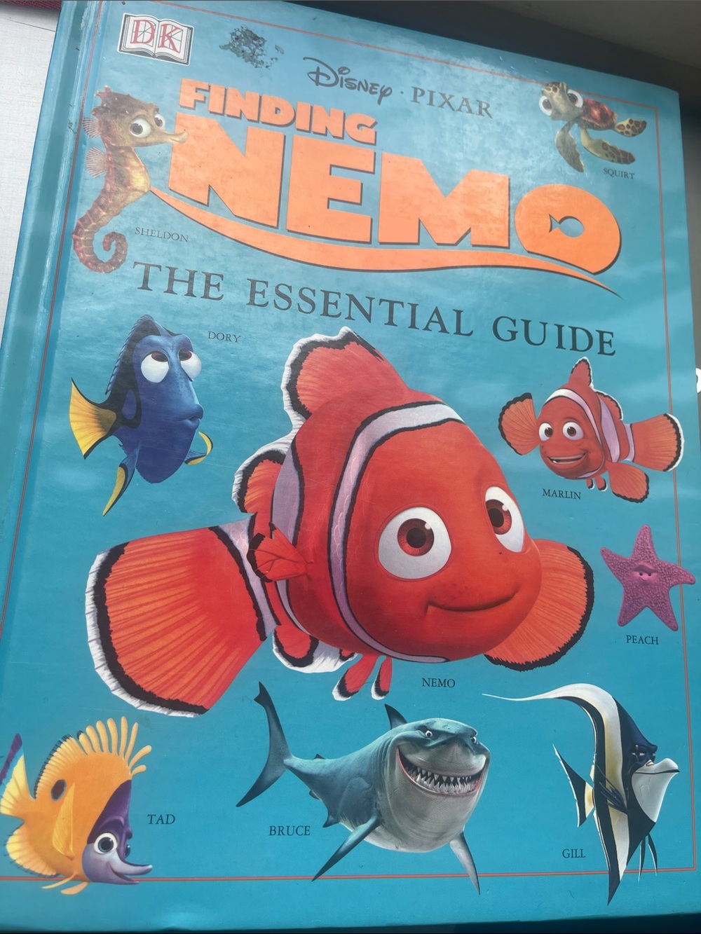Disney Finding Nemo Hardcover Guide in Bright Blue and Orange